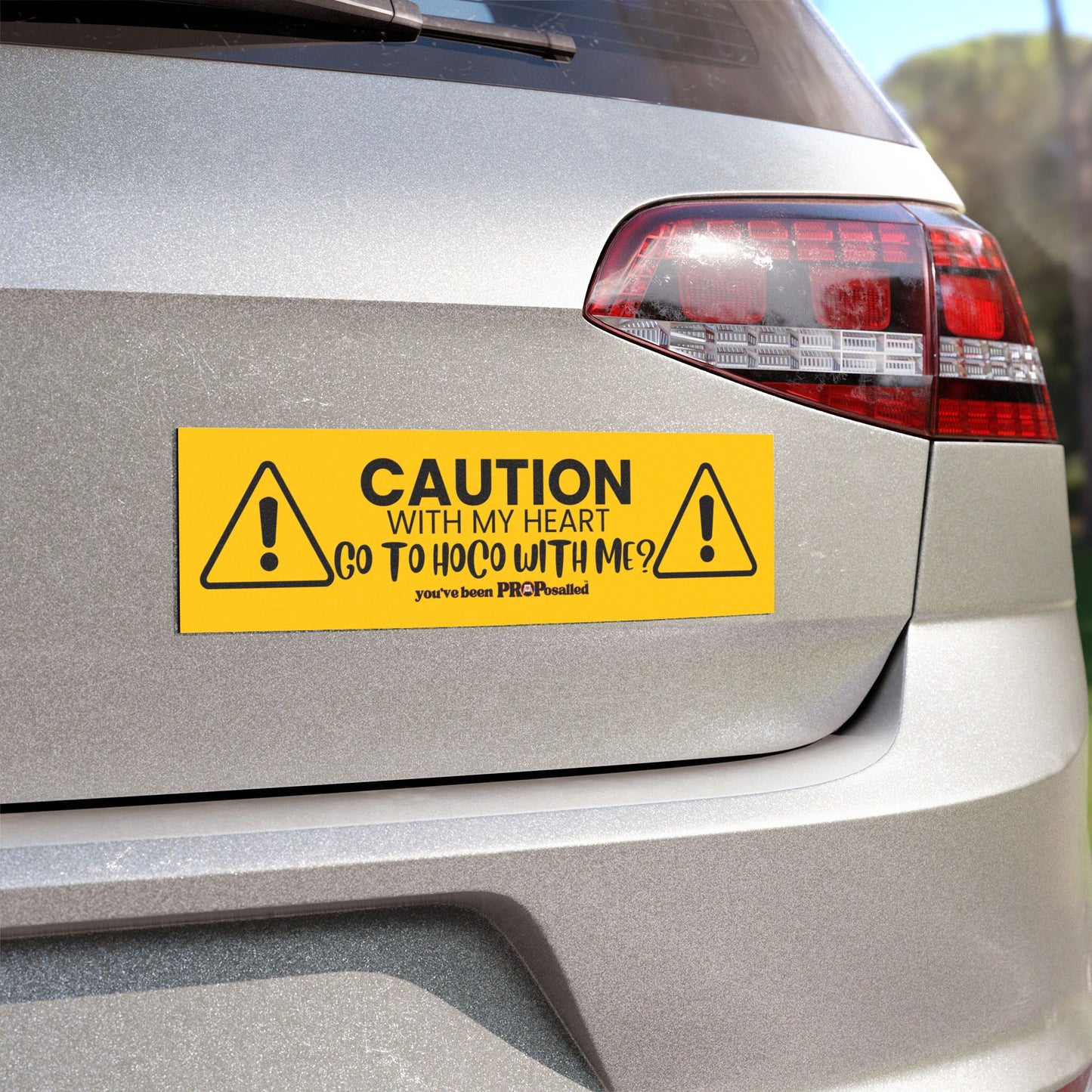 PROPosalled Caution Car Magnet Homecoming Proposal Prop