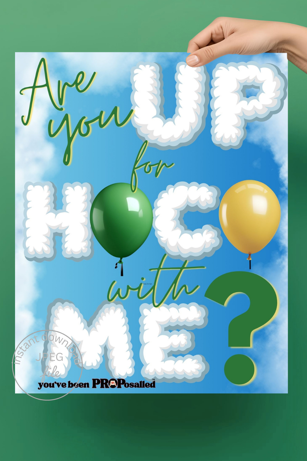 PROPosalled Homecoming Poster, Balloon Theme HOCO Proposal Prop