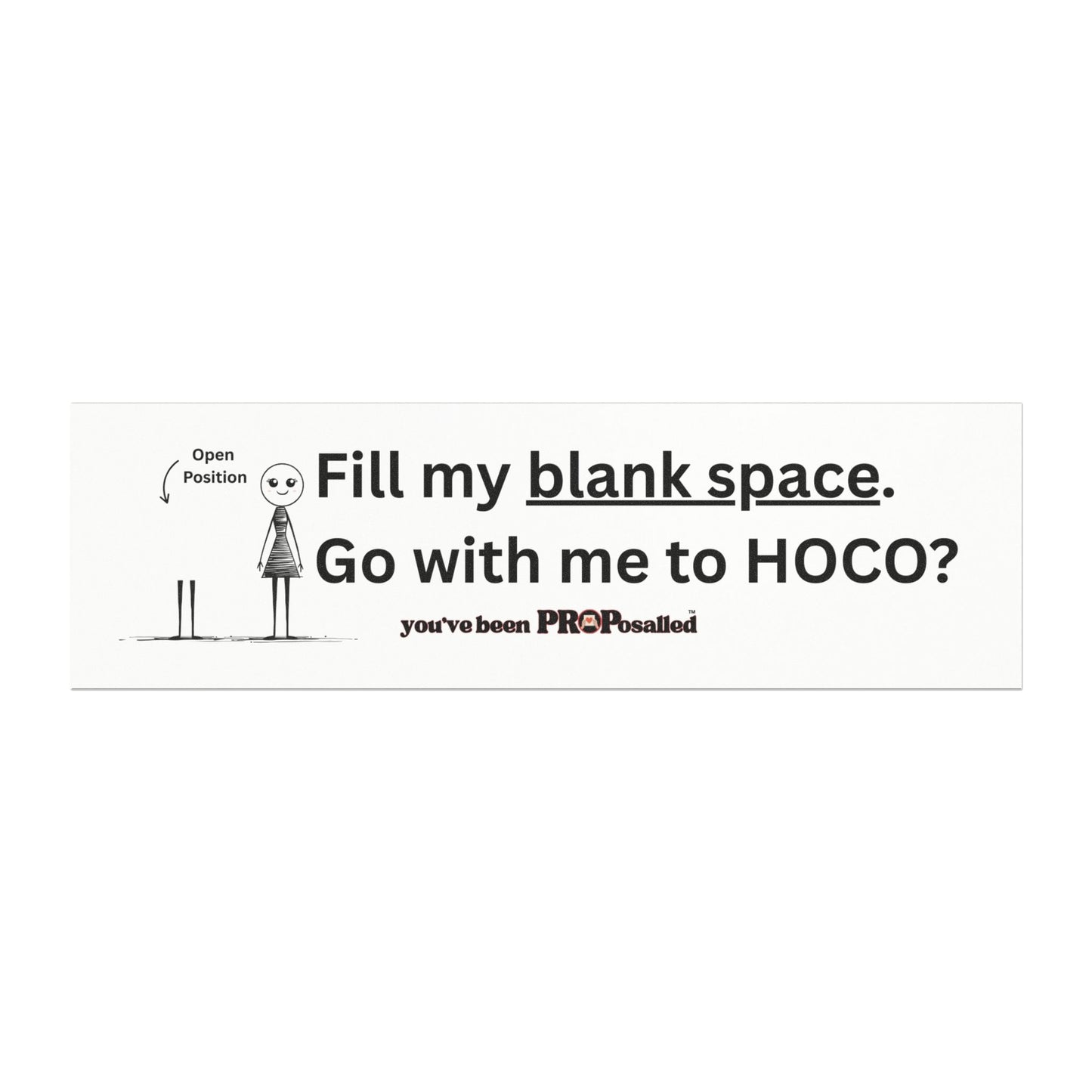 PROPosalled Car Magnet Blank Space Homecoming Proposal Prop