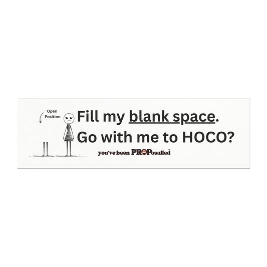 PROPosalled Car Magnet Blank Space Homecoming Proposal Prop