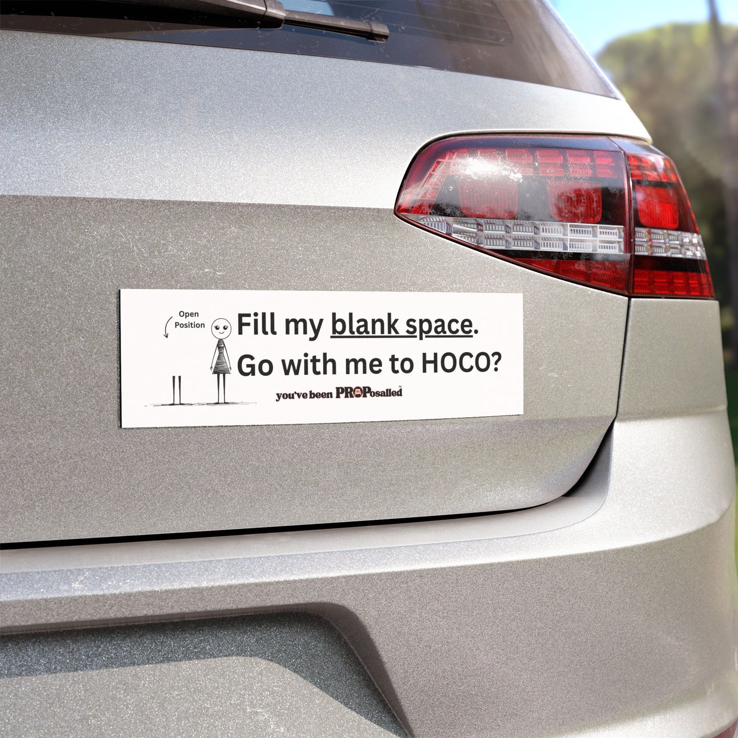 PROPosalled Car Magnet Blank Space Homecoming Proposal Prop