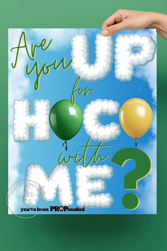 PROPosalled Homecoming Poster, Balloon Theme HOCO Proposal Prop