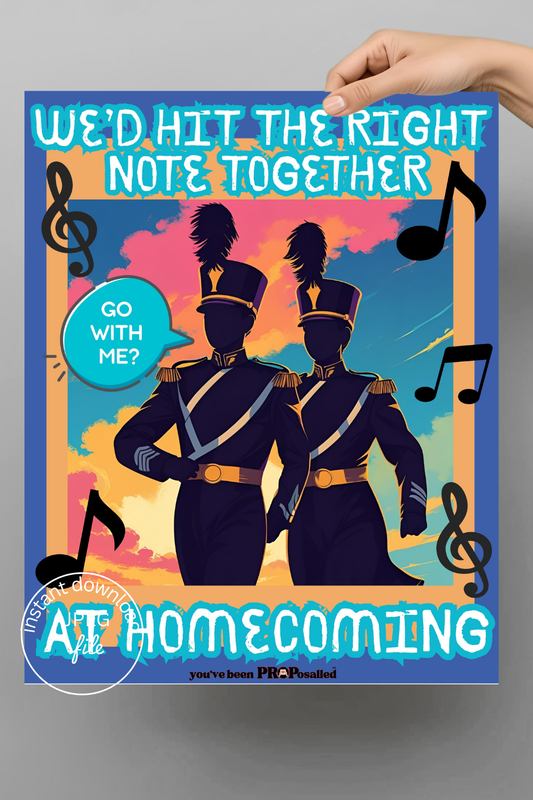 PROPosalled Homecoming Poster, Band Theme HOCO Proposal Prop