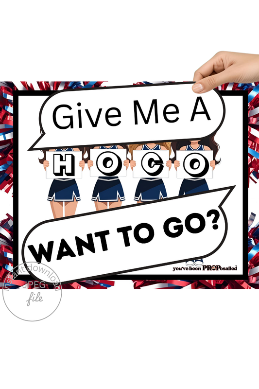 PROPosalled Homecoming Poster, Cheerleader Theme HOCO Proposal Prop