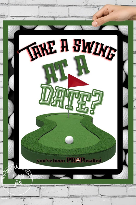 PROPosalled Sign to Ask Someone Out on a Date, Golf Date Proposal Prop