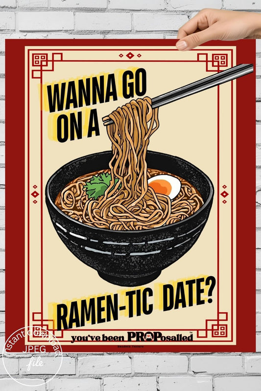 PROPosalled Sign to Ask Someone Out on a Date, Ramen Date Proposal Prop