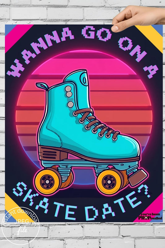 PROPosalled Sign to Ask Someone Out on a Date, Skate Date Proposal Prop