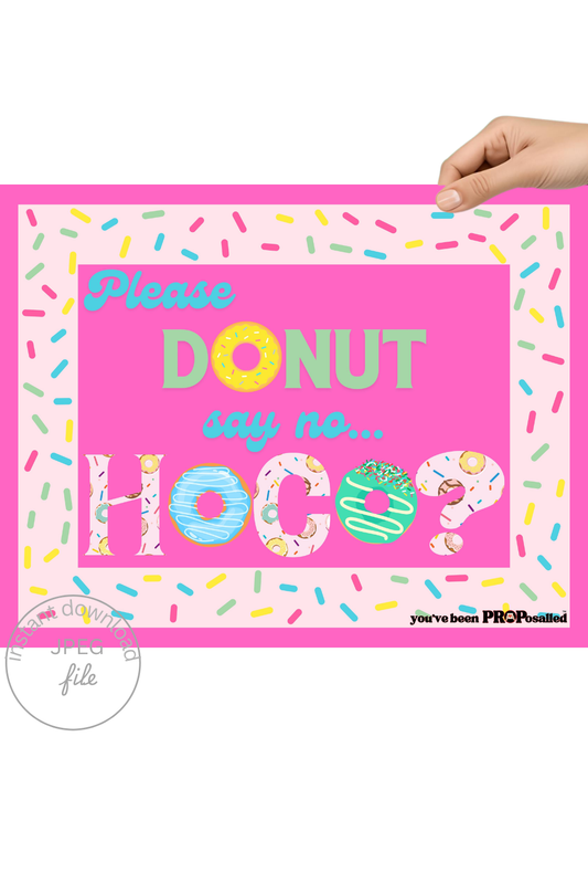 PROPosalled Homecoming Poster, Donut Theme HOCO Proposal Prop