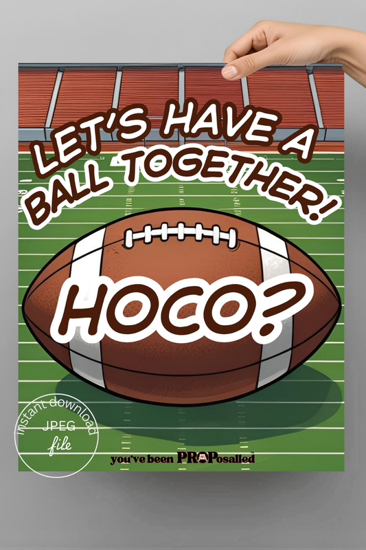 PROPosalled Homecoming Poster, Football Theme HOCO Proposal Prop