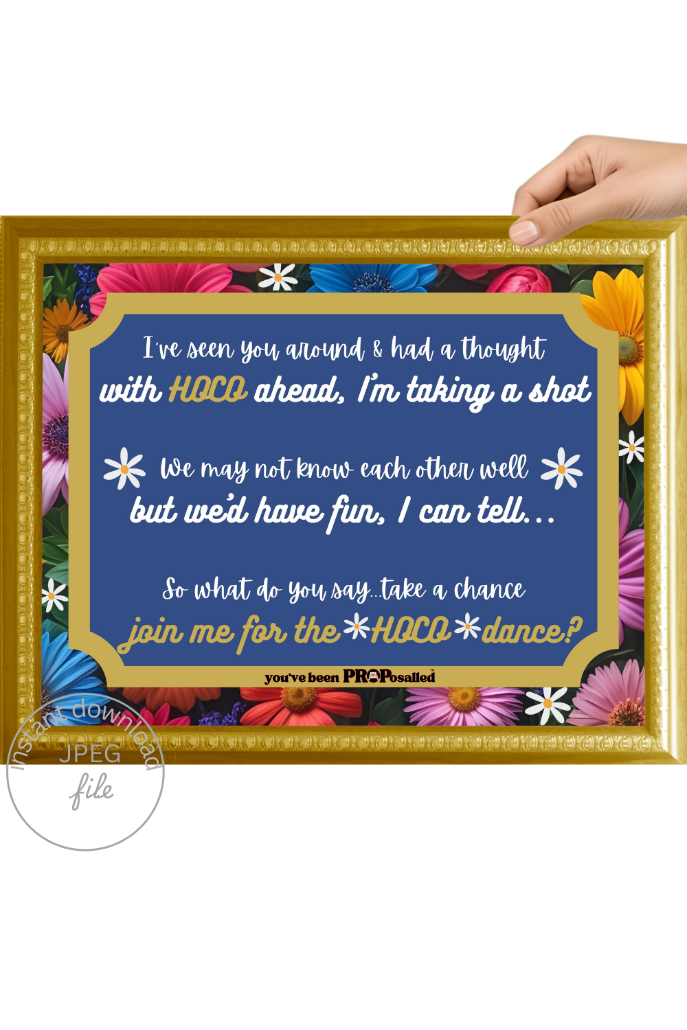 PROPosalled Homecoming Poster, Poem Conversation Starter Theme HOCO Proposal Prop