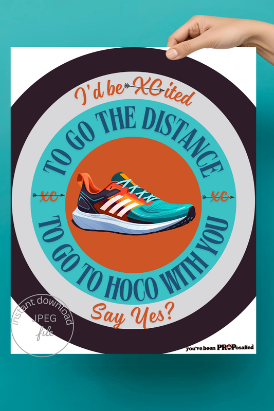PROPosalled Homecoming Poster, Cross Country Theme HOCO Proposal Prop